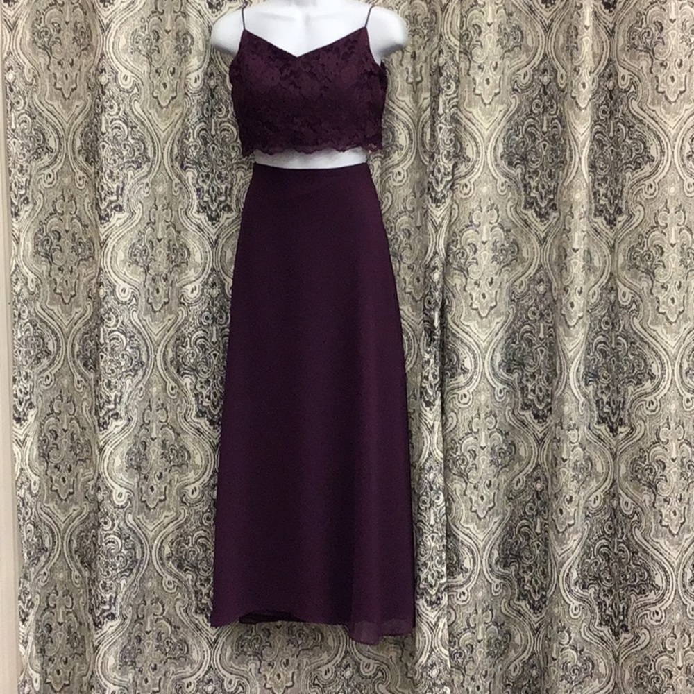 Plum two piece dress